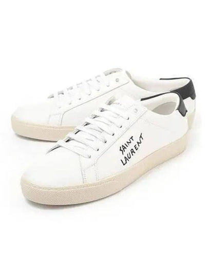 Court Classic Black Tab Low Top Sneakers White - SAINT LAURENT - BALAAN 2