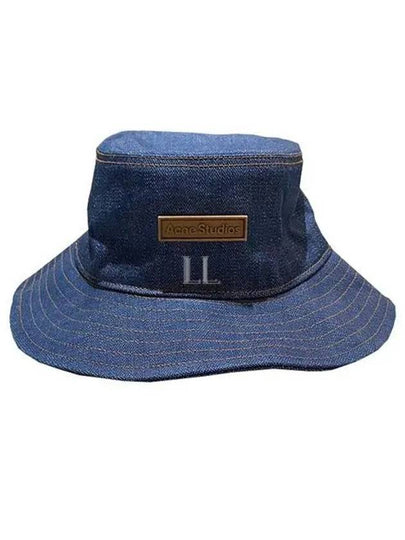 Logo Patch Denim Bucket Hat Indigo Blue - ACNE STUDIOS - BALAAN 2