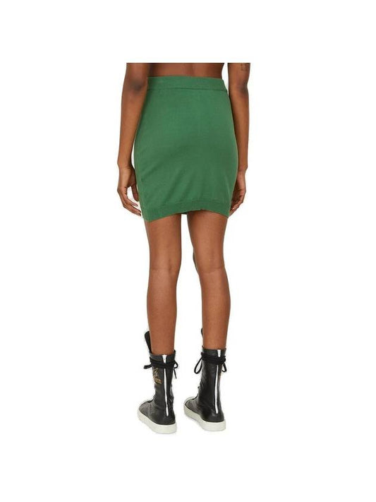 Women's ORB Logo Knit Bea Mini H Line Skirt Green - VIVIENNE WESTWOOD - BALAAN 1