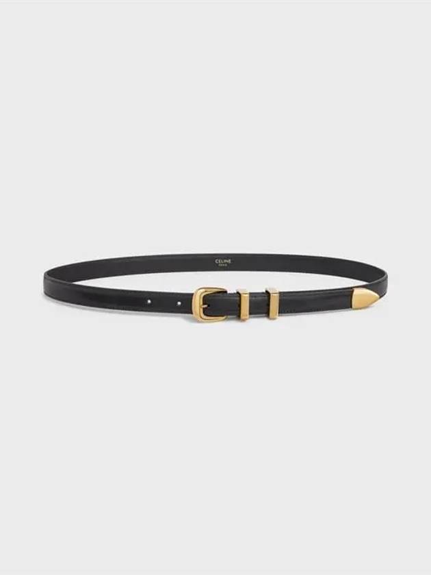 Western 14 Leather Belt Black - CELINE - BALAAN 2