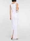 Triangle Logo Sleeveless Long Dress White - PRADA - BALAAN 5