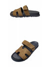 10010205059 Chypre H logo suede goatskin sandals Brunfume men's shoes TPM - HERMES - BALAAN 4