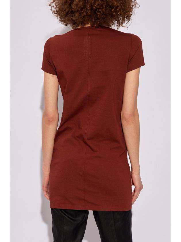 Rick Owens ‘Level’ Long T-shirt, Women's, Burgundy - RICK OWENS - BALAAN 4