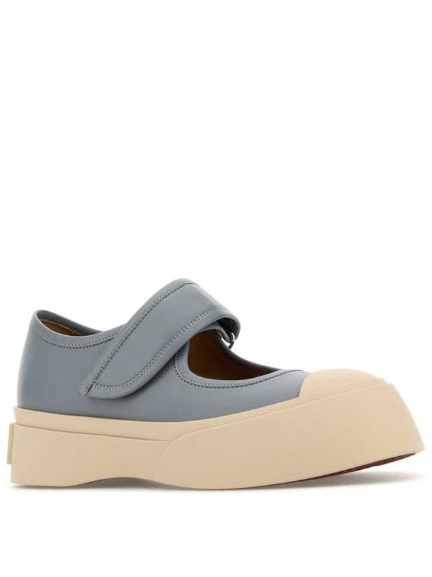 Women's Mary Jane Leather Low Top Sneaker Gray - MARNI - BALAAN 3