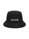 Embroidered Logo Bucket Hat Black - CELINE - BALAAN 3