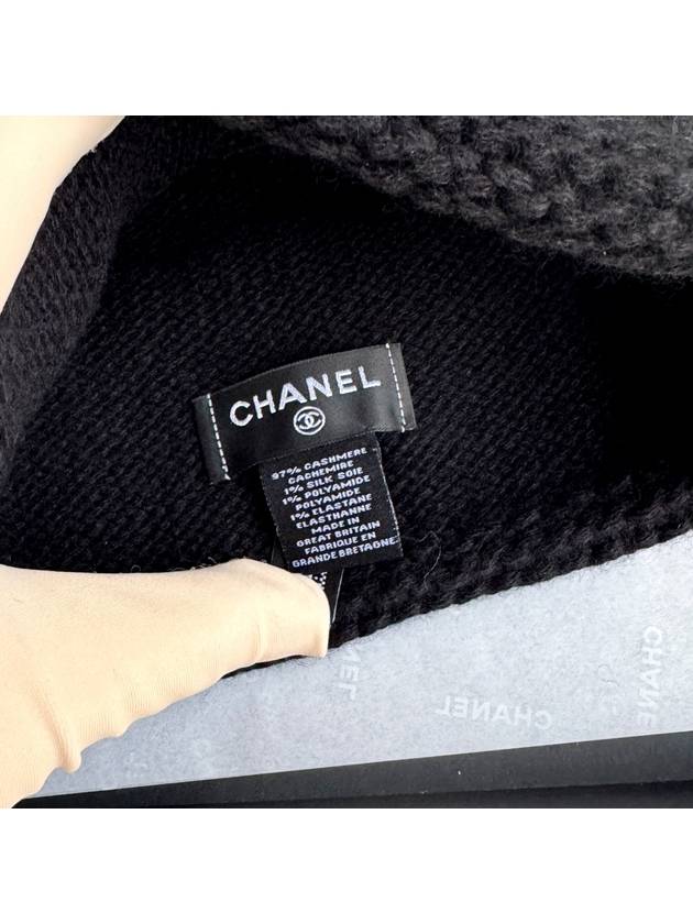 Cashmere Beanie Black White - CHANEL - BALAAN 7