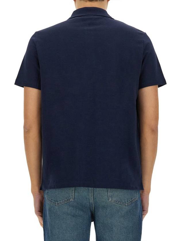 Carter Cotton Polo Shirt Navy - A.P.C. - BALAAN 4