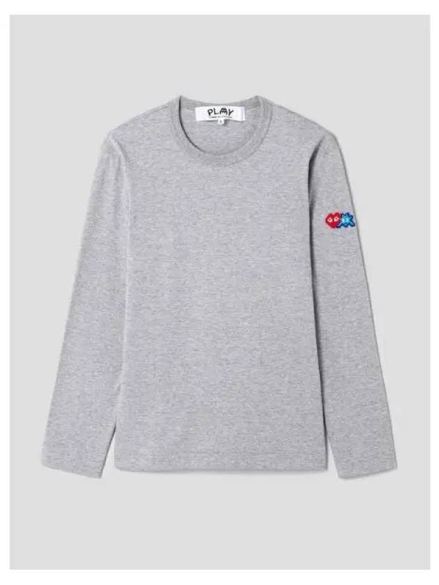 Men s Invader Double Heart Waffen Long Sleeve T Shirt Gray Domestic Product GM0023031075441 - COMME DES GARCONS PLAY - BALAAN 1