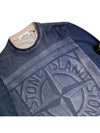 Wappen Patch Logo Printing Knit Top Navy - STONE ISLAND - BALAAN 3