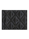 CD Diamond Canvas Money Clip Half Wallet Black - DIOR - BALAAN 1