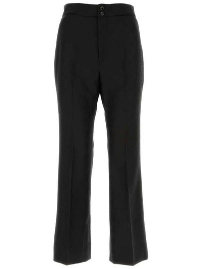 Women's GG Wool Jacquard Wide Pants Black - GUCCI - BALAAN 2