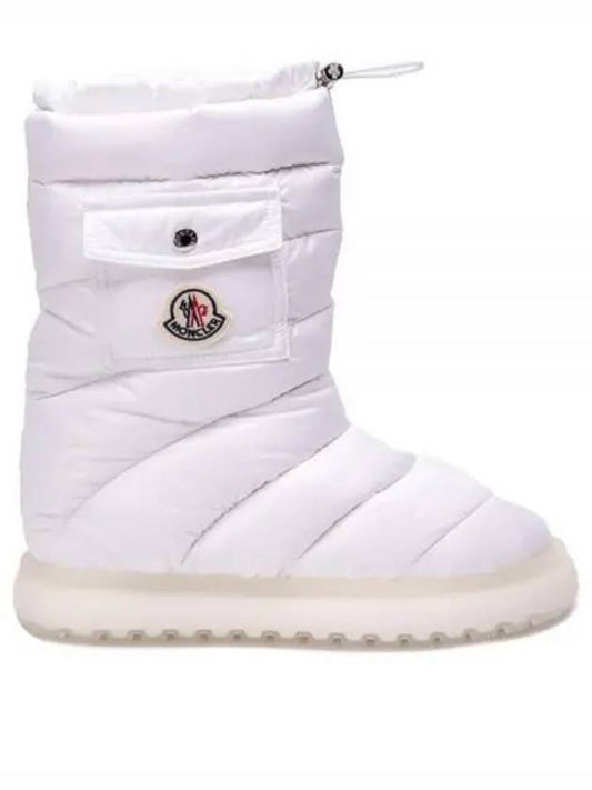 Gaia Logo Patch Pocket Padded Winter Boots White - MONCLER - BALAAN 2