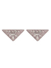 Triangle Logo Earrings Pink - PRADA - BALAAN 1