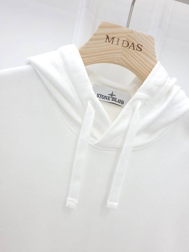 White wapan brushed hoodie M - STONE ISLAND - BALAAN 3