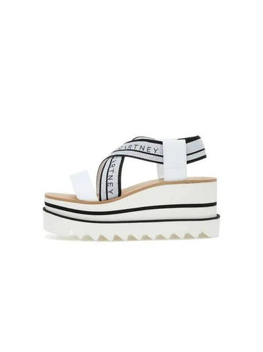 STELLA McCARTNEY SNEAK ELYSE Striped Platform Sandals White - STELLA MCCARTNEY - BALAAN 1