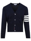 Men's Diagonal Classic Cashmere Cardigan Navy - THOM BROWNE - BALAAN 2