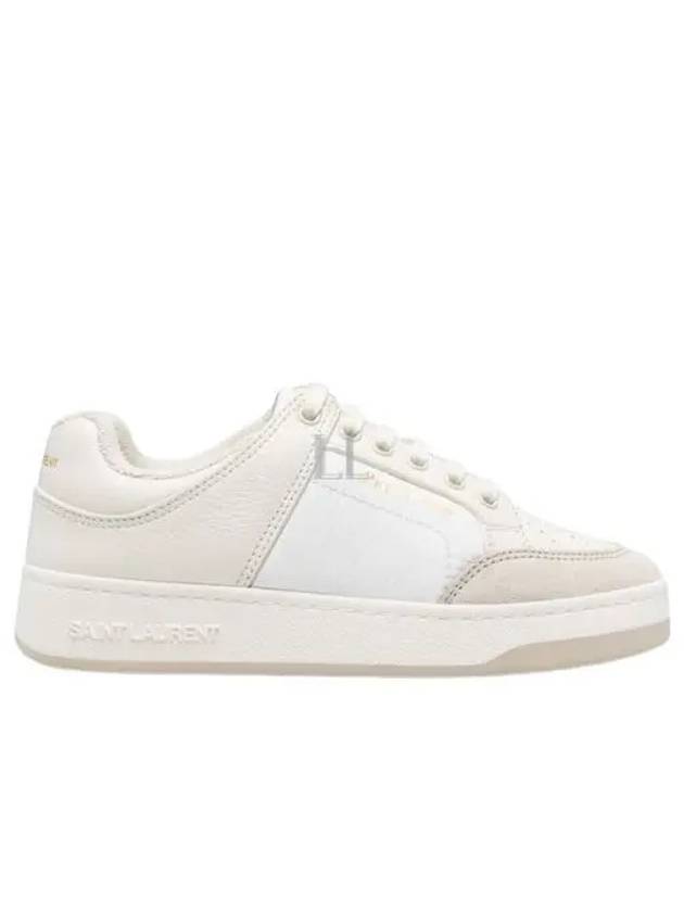 Logo Print Low Top Sneakers White - SAINT LAURENT - BALAAN 2