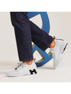 Depart Knit Calfskin Low Sneakers Blanc - HERMES - BALAAN 4