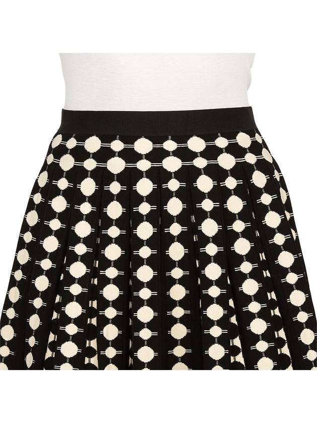 Viscose Jacquard Mini Pleated Skirt Black - TORY BURCH - BALAAN 7