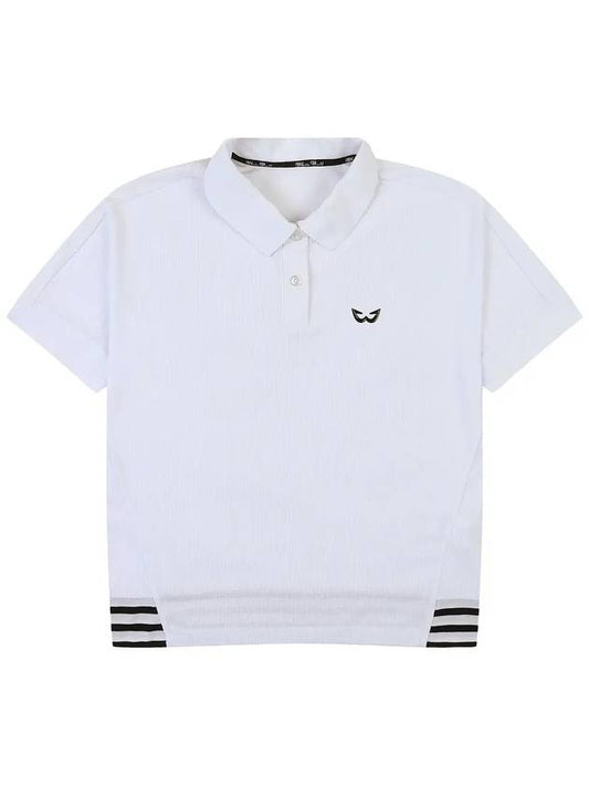 Loose fit poly golf t-shirt WHITE - WHITEBALL - BALAAN 2