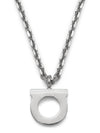 Gancini Crystal Necklace Silver - SALVATORE FERRAGAMO - BALAAN 3