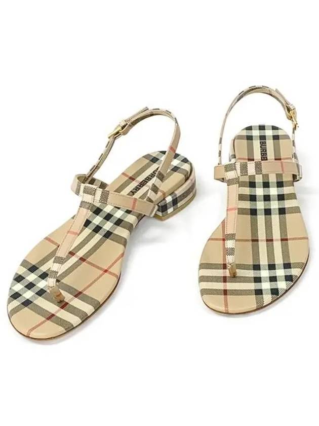 Vintage Check Lambskin Sandals Archive Beige - BURBERRY - BALAAN 5