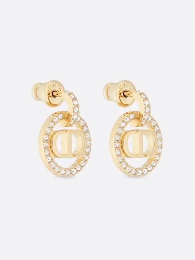 Petit CD Crystal Earrings Gold - DIOR - BALAAN 4