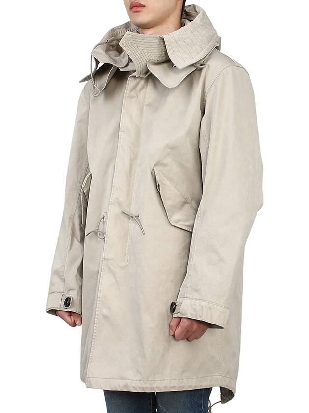 Hooded Long Parka Jacket Beige - TEN C - BALAAN 6