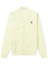 Fox Head Patch Classic Wool Cardigan Yellow - MAISON KITSUNE - BALAAN 2