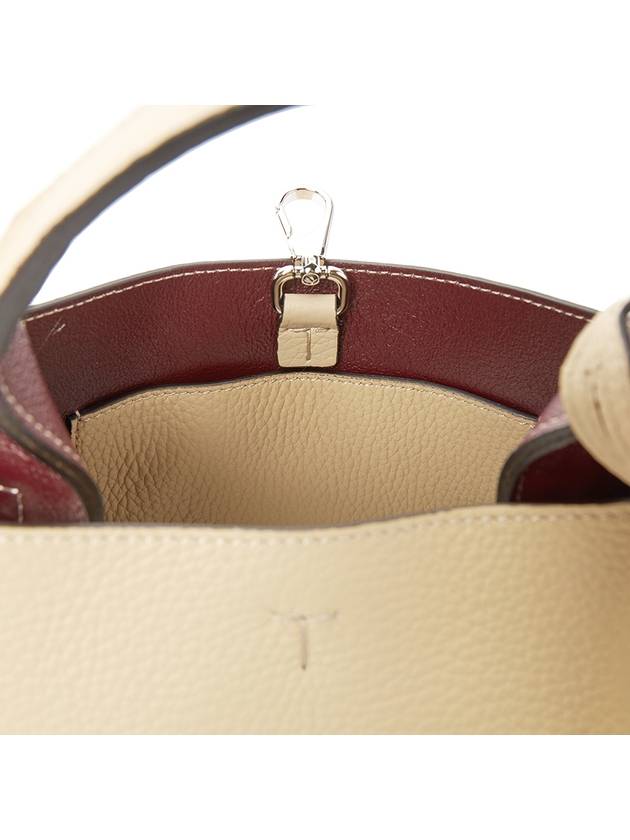 Logo Mini Leather Tote Bag Beige - TOD'S - BALAAN 11