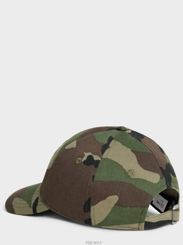 Military Cotton Ball Cap Khaki - CELINE - BALAAN 5