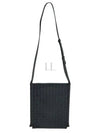 Intrecciato Flat Loop Large Leather Cross Bag Black - BOTTEGA VENETA - BALAAN 2