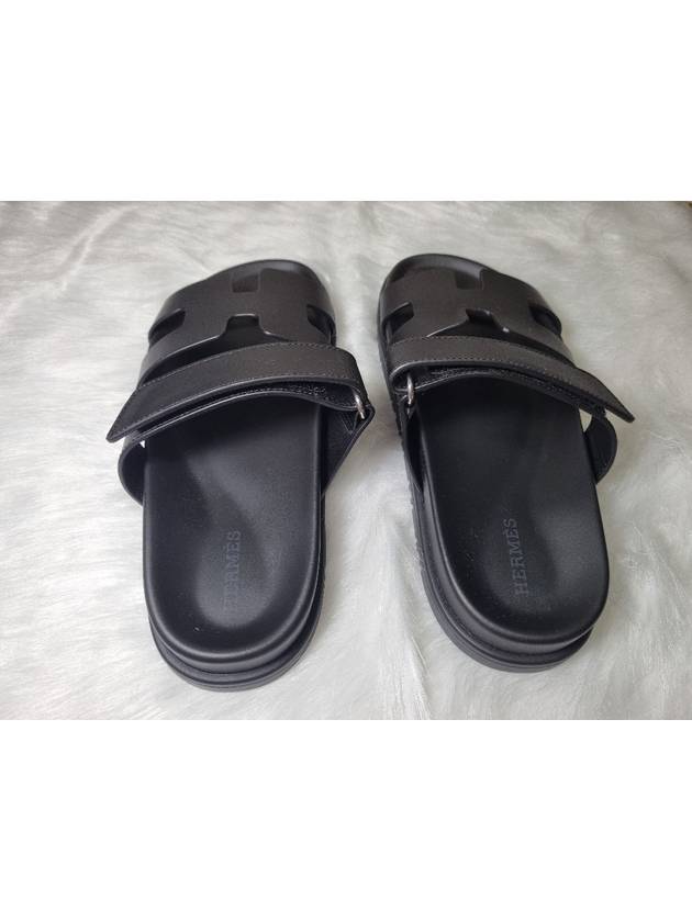 Chypre Calfskin Sandals Black - HERMES - BALAAN 8