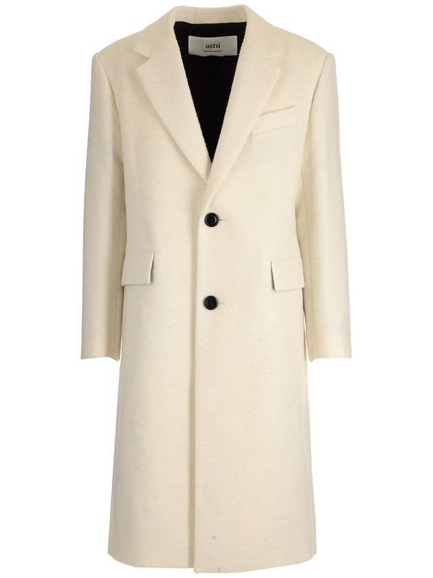 Men's Wool Single Coat Offwhite - AMI - BALAAN 2