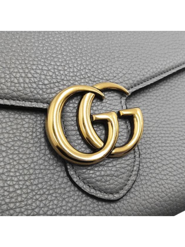 401232 GG Marmont Gray WOC Chain Cross Bag - GUCCI - BALAAN 6