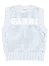 Cotton Rope Vest Poder Blue - GANNI - BALAAN 2