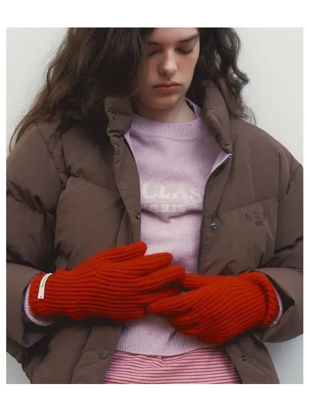 FINGER HOLE GLOVES CHERRY RED - BENSIMON - BALAAN 1