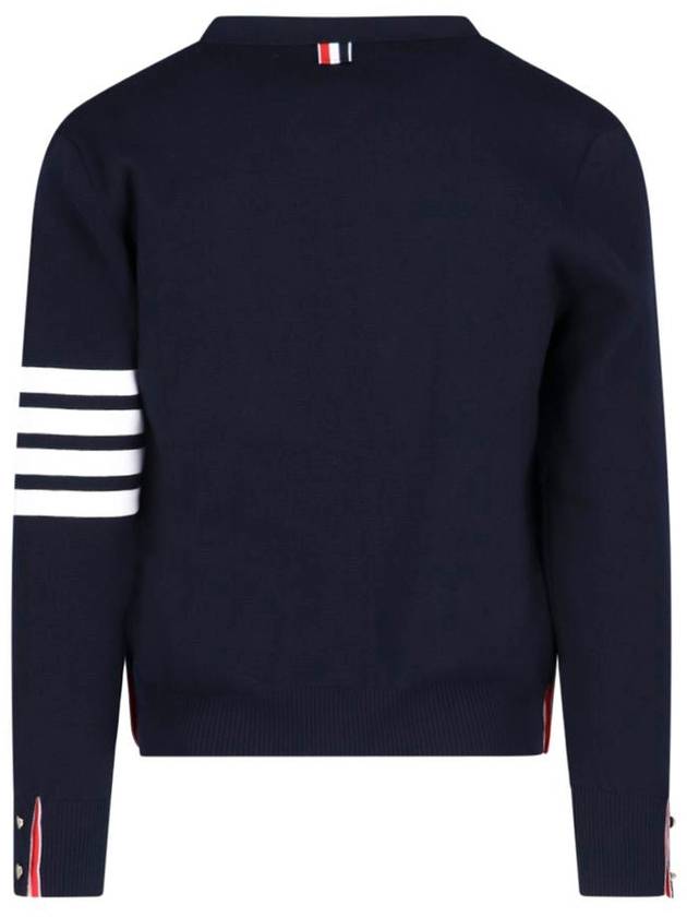 Milano Stitch 4 Bar Cardigan Navy - THOM BROWNE - BALAAN 3