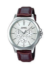 Men's Leather Wrist Watch MTPV300L7A - CASIO - BALAAN 2