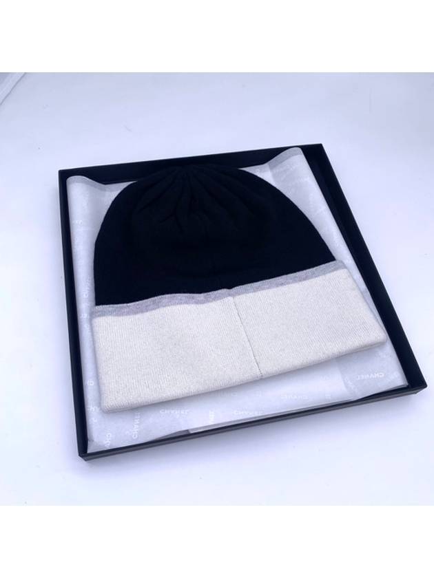 season CC logo cashmere beanie black white aaa629 - CHANEL - BALAAN 4