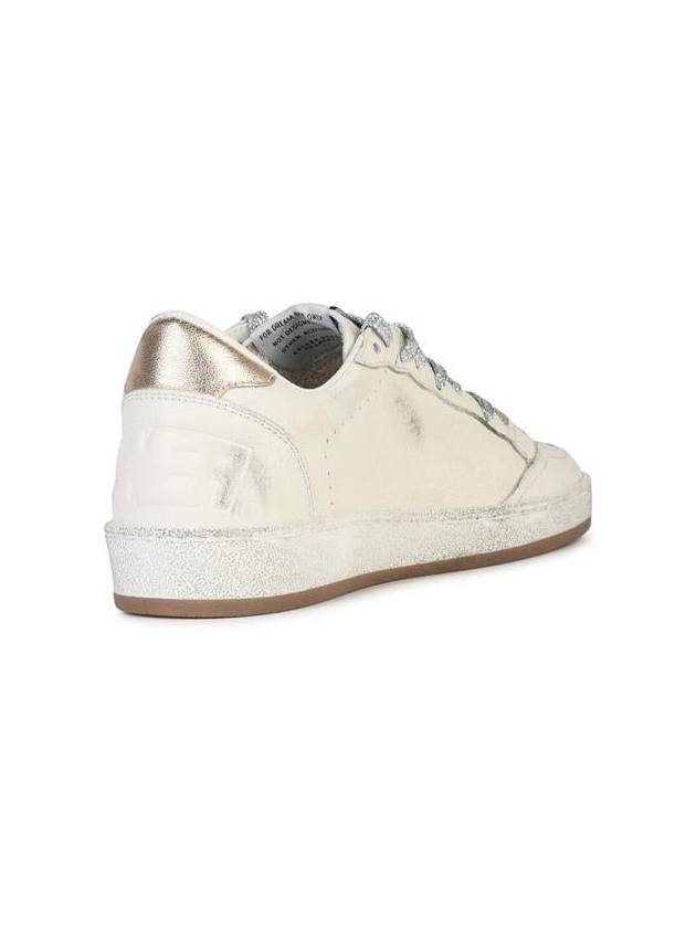 Ballstar Leather Low Top Sneakers Smoke Blue White - GOLDEN GOOSE - BALAAN 4