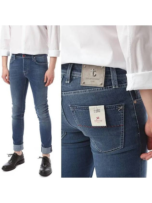 Men's NO S Line Denim Jeans Blue - TRAMAROSSA - BALAAN.