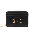 Horsebit Zipper Card Wallet Black - GUCCI - BALAAN 3