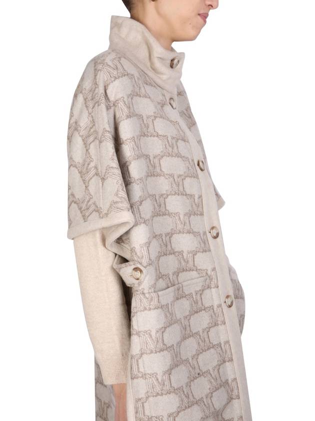 Zenica Reversible Wool Cape Coat Beige - MAX MARA - BALAAN 5