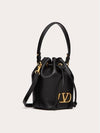 V Logo Signature Nappa Leather Bucket Bag Black - VALENTINO - BALAAN 3