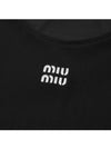 Logo Stretch Jersey Short Dress Black - MIU MIU - BALAAN 4