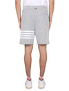 Seersucker Loopback 4-Bar Sweat Shorts Light Grey - THOM BROWNE - BALAAN 4