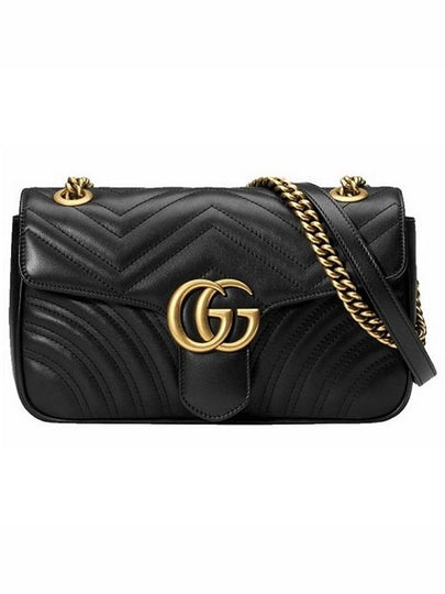 GG Marmont Matelasse Gold Chain Mini Cross Bag Black - GUCCI - BALAAN 2