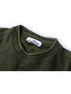 Stretch Cotton Fleece Mock Turtleneck Sweatshirt Olive Green - STONE ISLAND - BALAAN 4