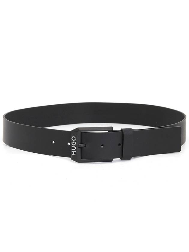 Logo Trim Buckle Leather Belt Black - HUGO BOSS - BALAAN 3